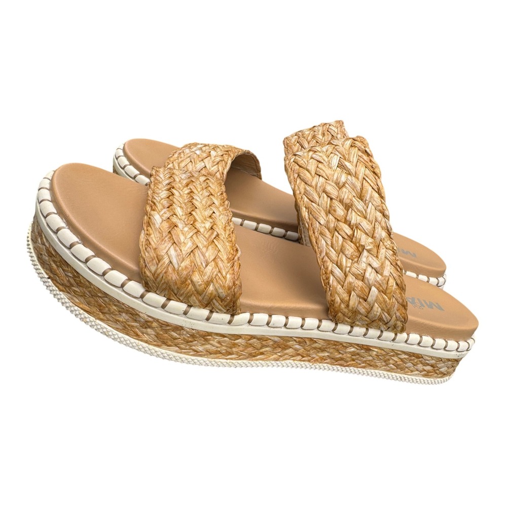 MIA Tan Woven Platform Sandals - Picture 9 of 9